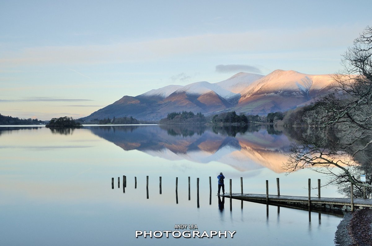 A flooded jetty on Derwentwater for today. 
#Derwentwater #cumbria #Reflections #mountains