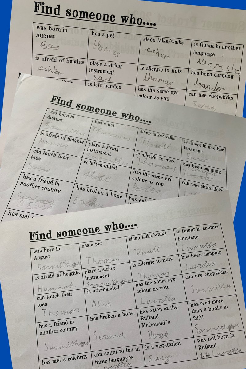 Being in a choir is not just about singing! We had lots of fun getting to know each other by playing ‘find someone who’ - we now know we have a member with lots of chickens, five members who were born abroad, and several members who can use chopsticks! Join us to meet new people!