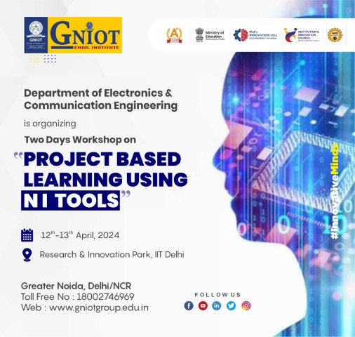 oin ECE 3rd-years for a workshop on 'Project-Based Learning Using NI  Tools' at IIT Delhi on April 12th-13th, 2024. LabView, a powerful  programming tool by NI, will be explored, enabling students to create  and implement prototype designs. #ECEWorkshop #ProjectBasedLearning