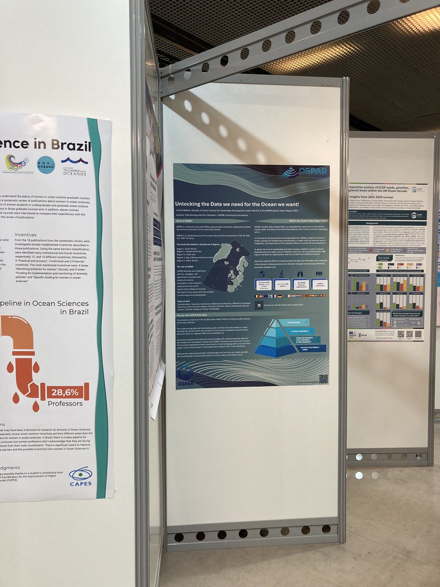 Want to know more about #OSPAR #data and the role it plays in developing regional assessments that help us protect the marine environment of the NE #Atlantic?

👉 Visit our poster in row DA7!

#OceanDecade #OceanDecade24 #UNOceanDecade #ocean #QSR23 #RegionalSeas #ABNJ