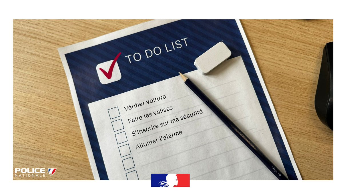 [#MardiConseil] 👮‍♀️👮‍♂️Pour passer des vacances en toute sérénité, pensez à respecter votre to do list… La @PoliceNat42 vous préconise de vous inscrire sur le site MA SÉCURITÉ lors de vos absences durant les vacances printanières #OTV ☀️🕶️. masecurite.interieur.gouv.fr/fr/demarches-e… #Protéger