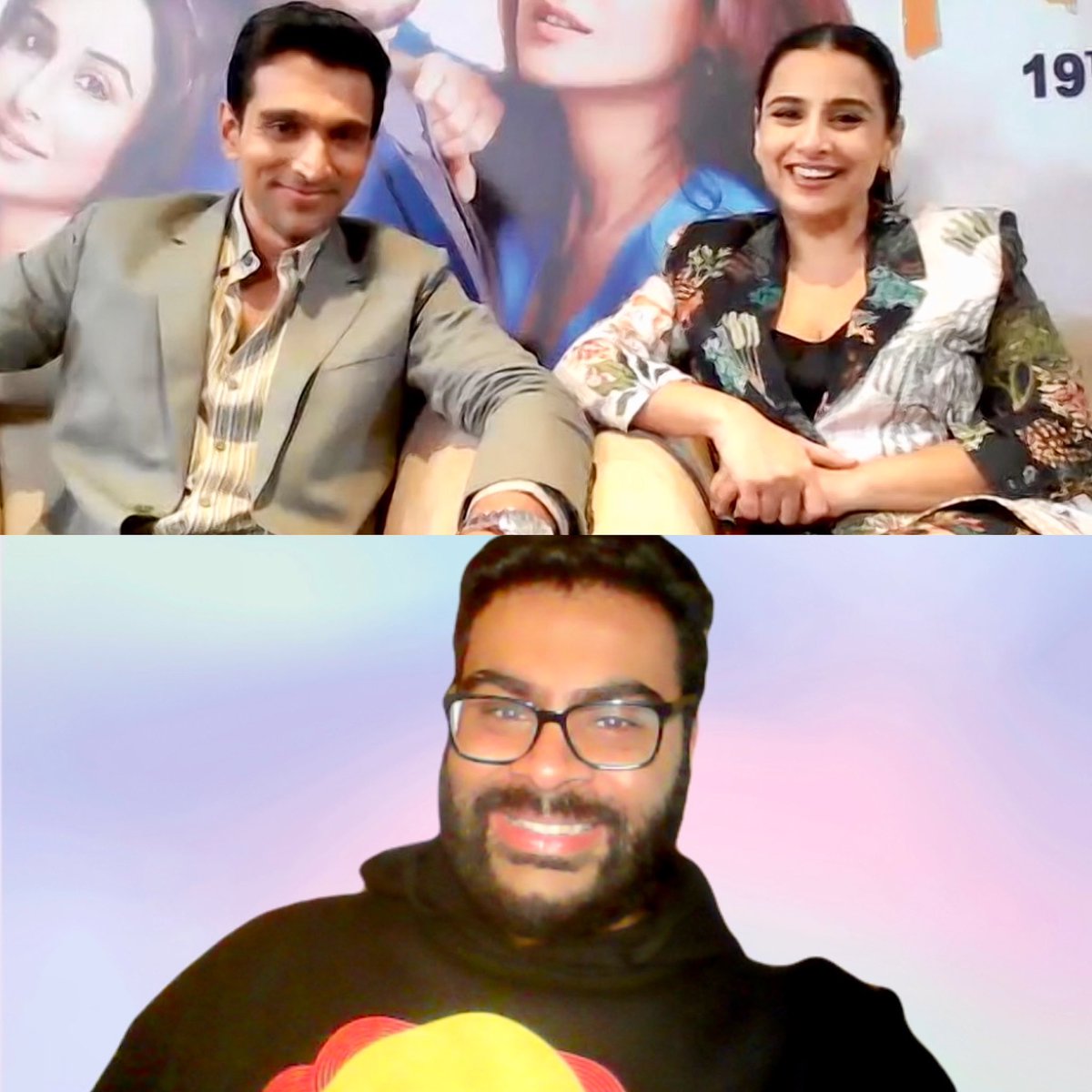 We’ve always enjoyed speaking @pratikg80 & @vidya_balan on @filmeshilmy. Delighted to have hosted another wonderful chat with them on their upcoming rom com #DoAurDoPyaar, as they share screen space for the first time. Interview coming on SUNDAY 7PM IST on #FilmeShilmy YouTube…