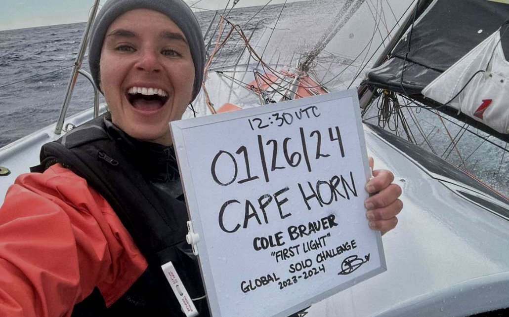 When Cole Brauer and her 40-foot sailboat arrived in A Coruna, Spain, the 29-year-old East Hampton High School alum became the first American woman to race solo nonstop worldwide, traveling about 30,000 miles (48,280 kilometers). Read the full story: apnews.com/article/cole-b…