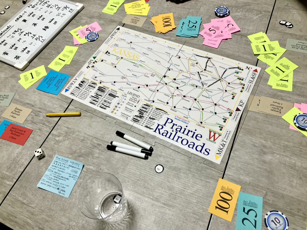 bodogeimu's tweet photo. Winsome会

Prairie Railroads
Rising Sun Railroads
Wizard
Dutch Blitz
Rummikub

Winsomeを通しで2個も遊んでもらえる環境最高だな！？株ゲームの勘所が強いゲーマーズと戦ってボロ負け😂じっくり15ディールトリテをやり、サクサクスピードでブリッツ、ラミキュで締め！最高の平日会でした🚂🤍 https://t.co/IK4ZWoBZMV