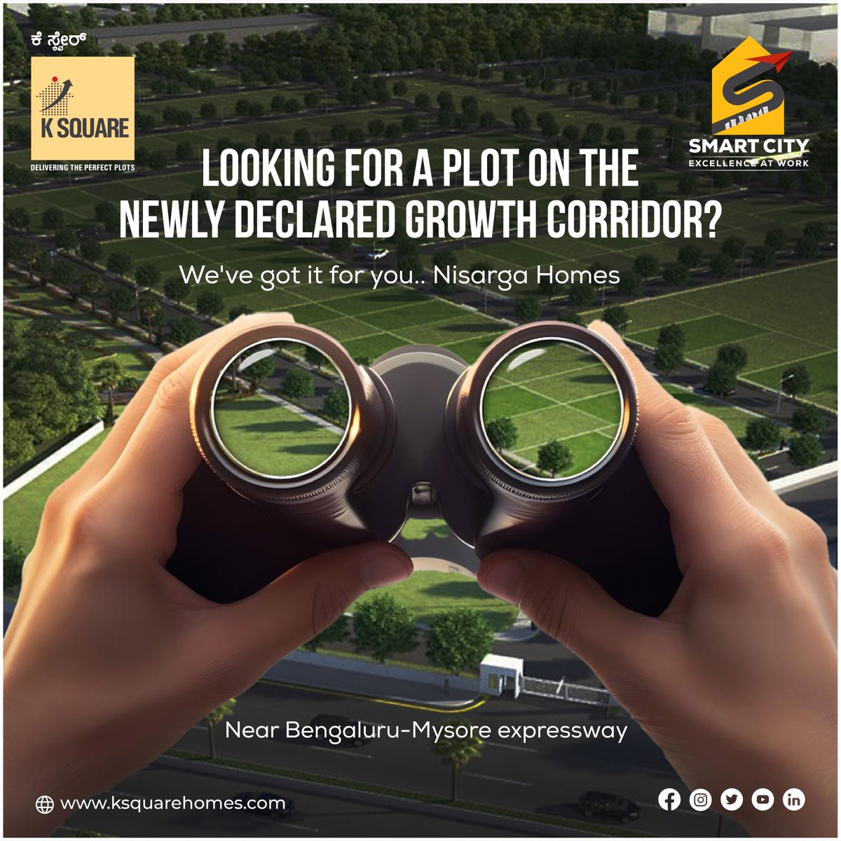 Hurry! Make your move now before it’s too late. Last a few units left.
#Ksquare #SmartCity #NisargaHomes #RealEstate #Investment #Bangalore #Plots #Realtor #ResidentialPlots #RealEstateBuilders #PropertyDevelopers #Ksquareinfrastructure #Luxuryplots #Investment #propertyforsale