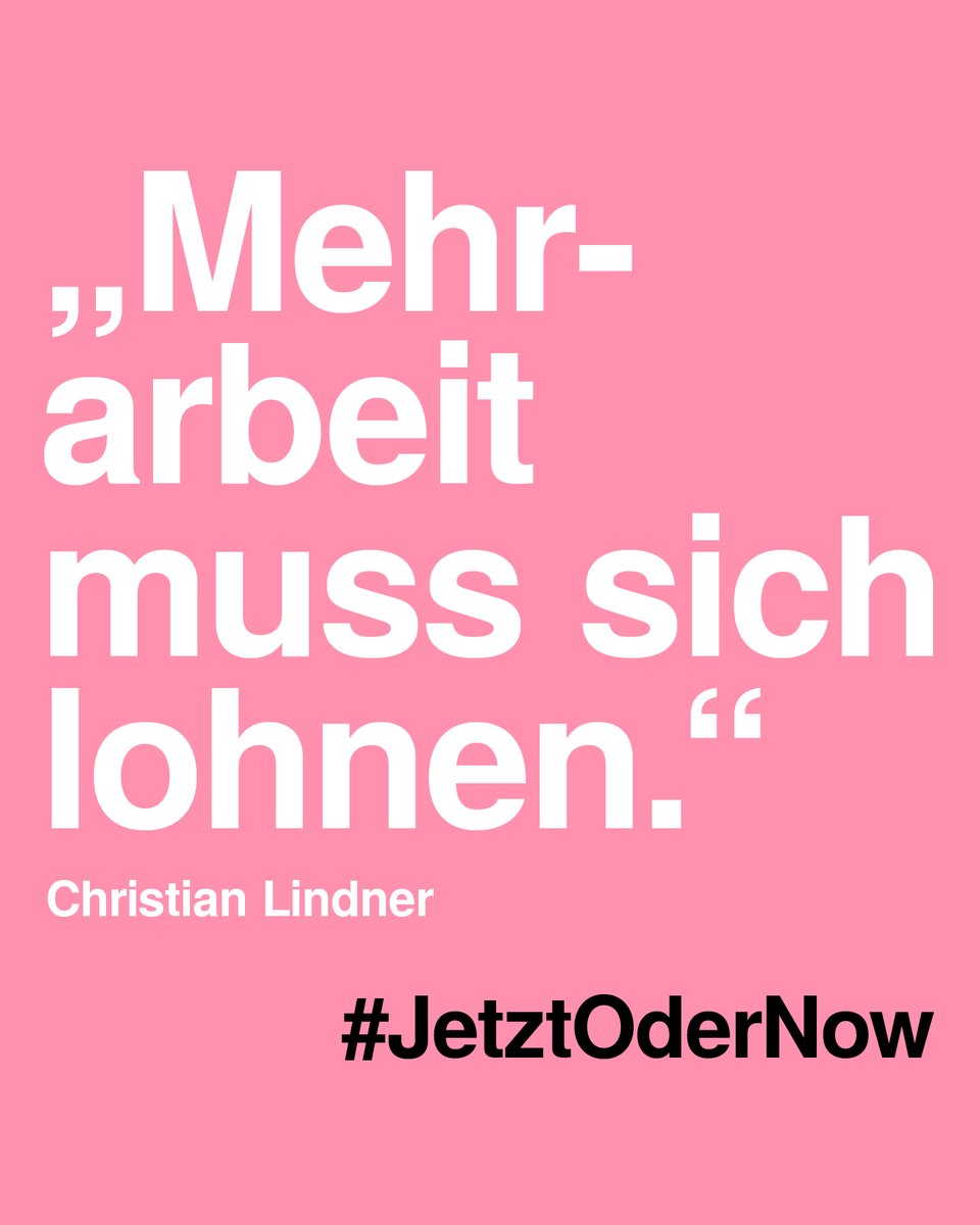 Wer mehr arbeitet, muss das auch auf dem Konto sehen. Deshalb fordern wir Steuervorteile für geleistete #Überstunden. So schaffen wir zugleich einen Anreiz für mehr Arbeit. Denn es braucht jede fleißige Arbeitskraft, damit die #Wirtschaftswende gelingen kann. #JetztOderNow