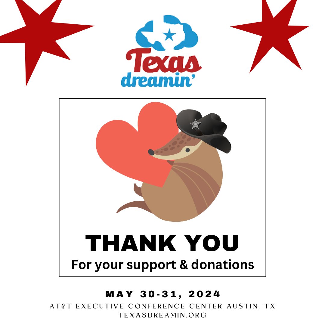 A Texas-sized thank you to @MarketingCloud & @justguilda ! 🤠 Your support for #TXD24 is legendary. Attendees, get ready for some awesome swag and goodies!