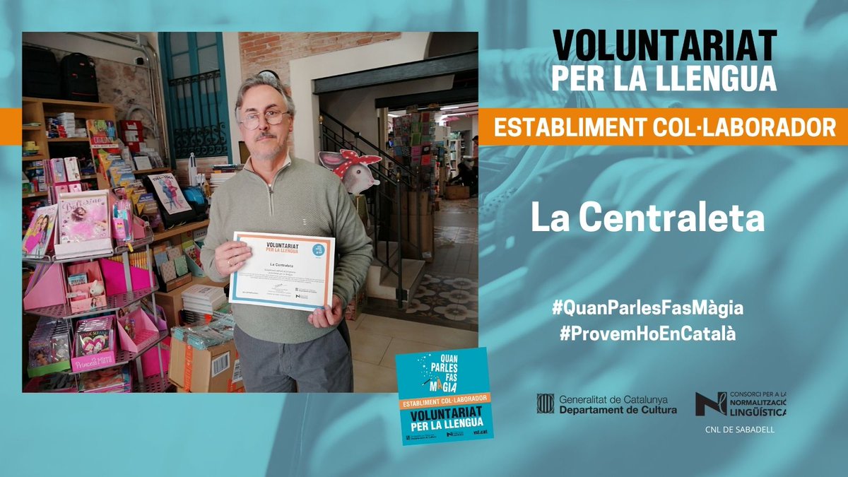 La llibreria La Centraleta de Castellar del Vallès reafirma el seu compromís amb el català i se suma a la família del Voluntariat per la llengua.
@vxlcat @vxlsabadell @lacentraleta
#QuanParlesFasMàgia  #ProvemHoEnCatalà