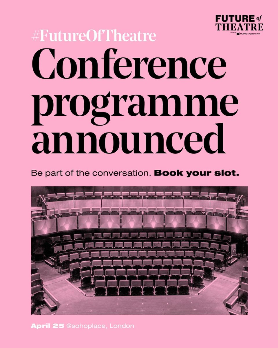 Dive into thought-provoking discussions with @BristolOldVic's Nancy Medina (@isthedirector), Chloe Naldrett, and more at The Stage's #FutureOfTheatre conference in association with @MooreKSLLP 🎟️Secure your place: thestage.co.uk/events/future-…