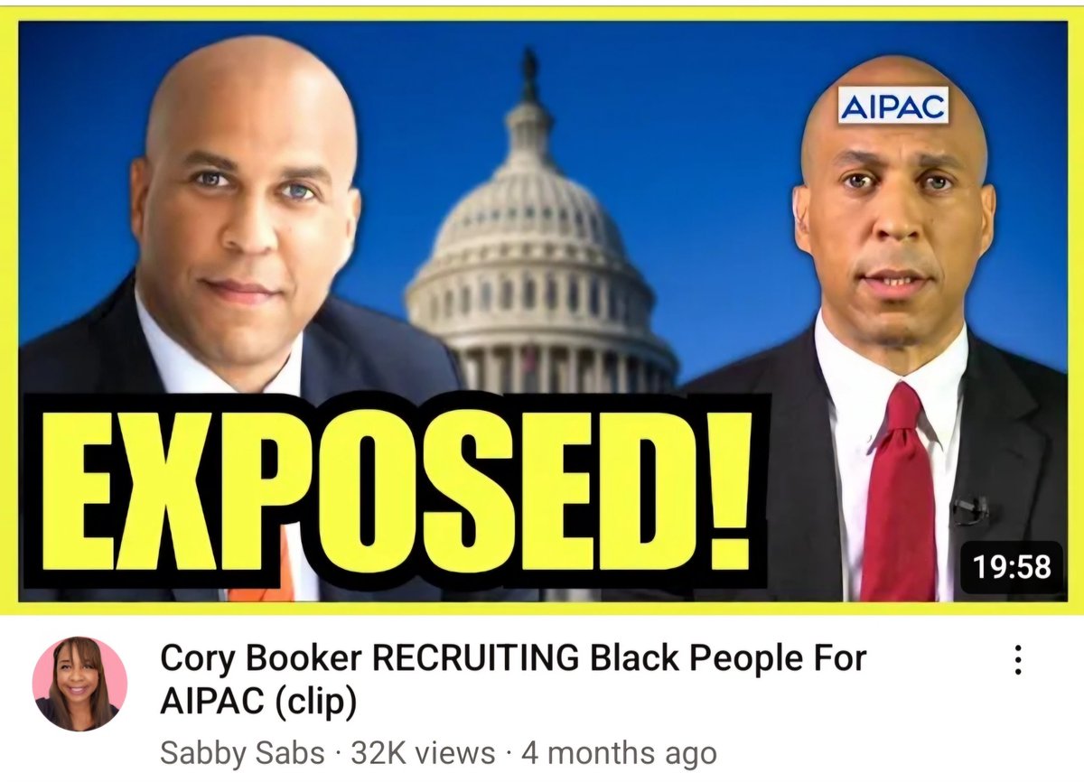 I just want to remind everyone @CoryBooker is owned by AIPAC. He actually told them how to recruit black ppl at an AIPAC event. Cory's bought and paid for. Don't be like Cory.