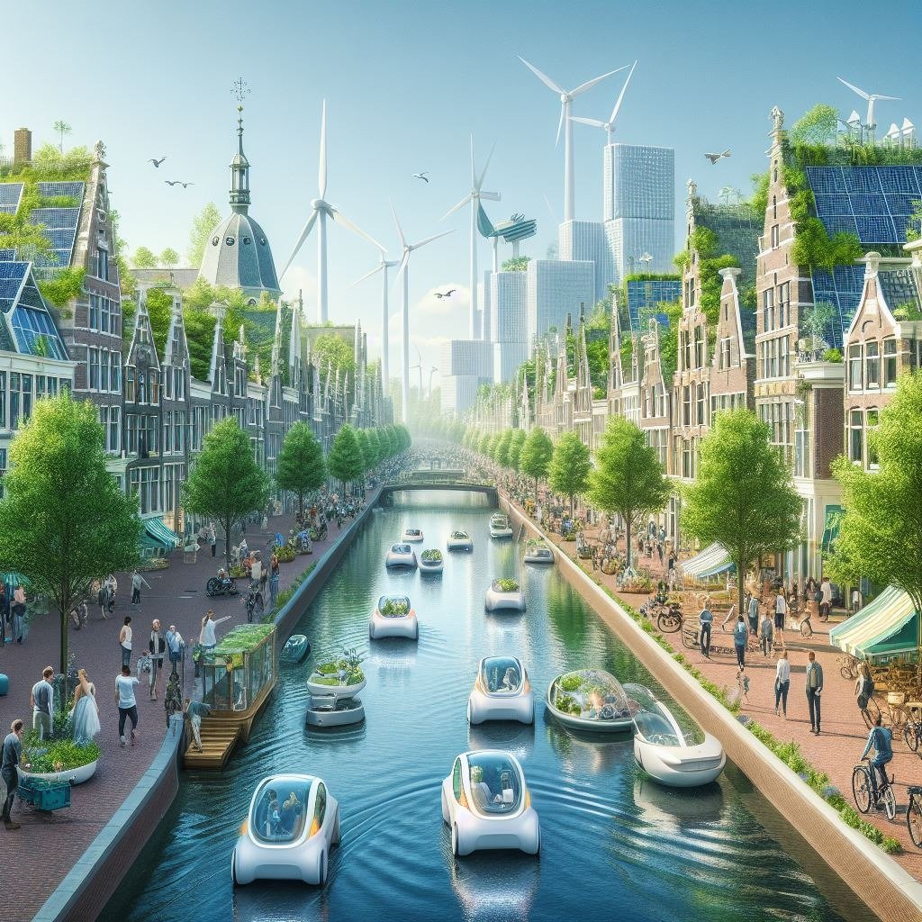 Je kan als politicus vol goede ideeën zitten. Maar wat als je AI de besluiten laat nemen en de vraag stelt: 

"Toon hoe Leiden er in 2040 uitziet als het de meest leefbare stad van Europa is."

Wat valt op...?