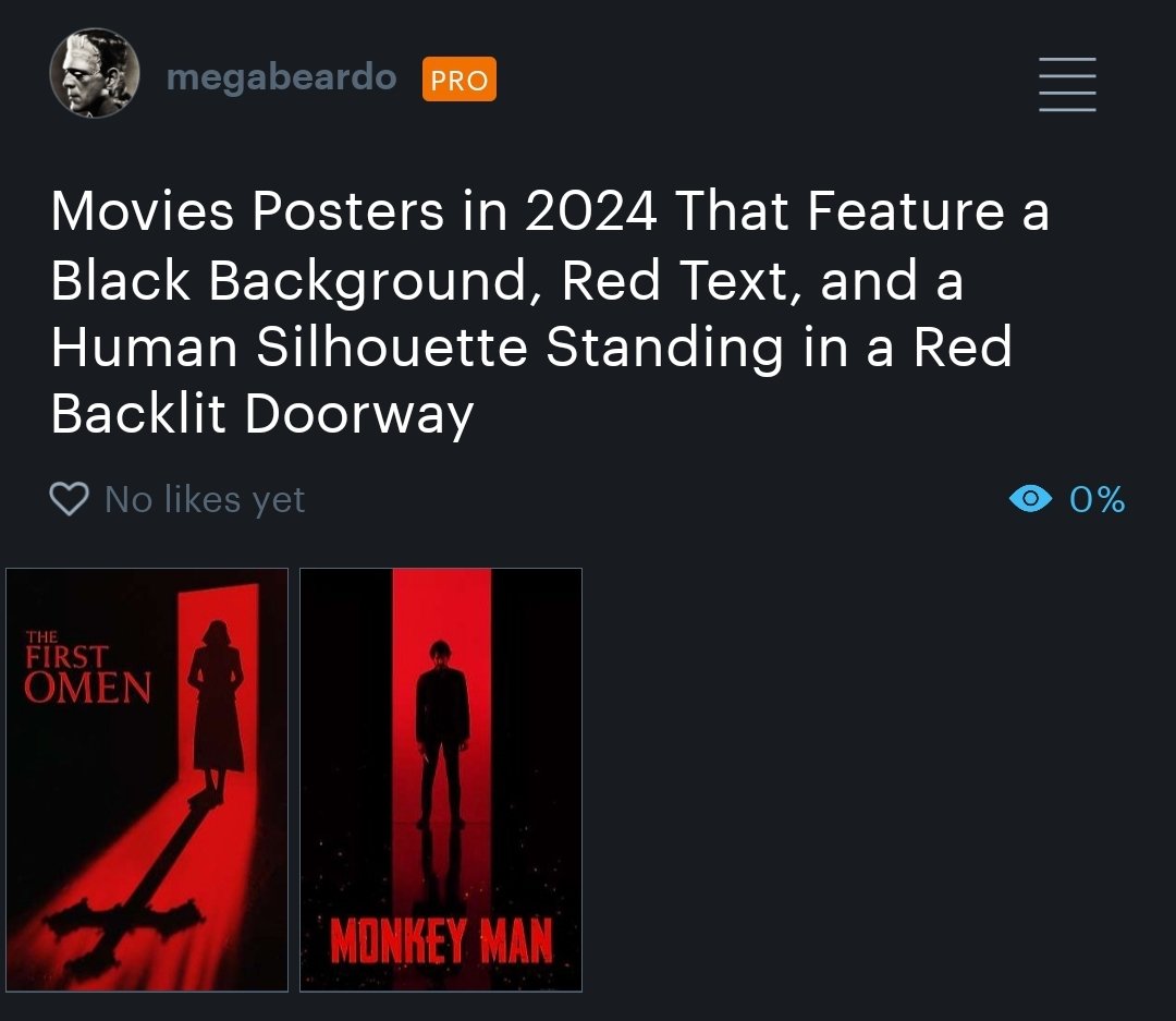 Started a very important letterboxd list. The year is still young!