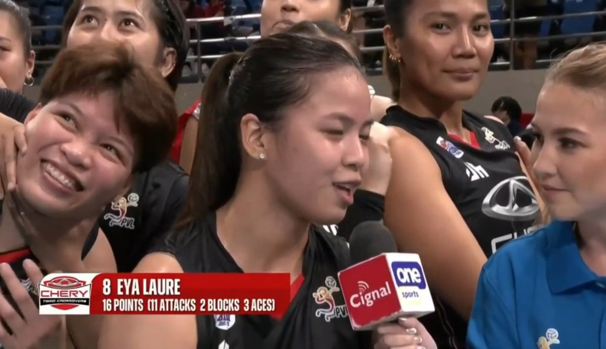 The Chery Tiggo Crossovers sweeps the Cignal HD Spikers in a grueling match!

POG is Eya 'The SlEYA' Laure with 16 big points (11 Attacks, 2 Blocks, and 3 Aces) 🔥🔥🔥

Ej Laure and Ara Galang are steady contributors as well especially during crunch times!

#PVL2024