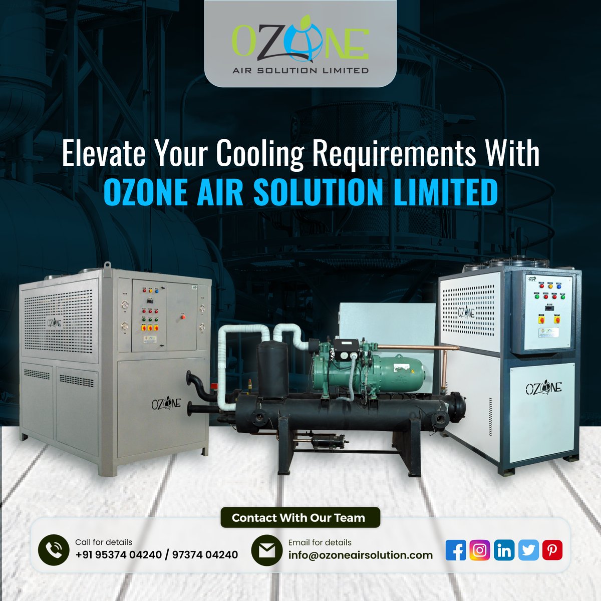 Cool down this summer with the state-of-the-art cooling systems from OZONE AIR SOLUTION LIMITED. Advanced technology to meet all your industrial cooling needs. Connect with us today and elevate your space to the next level of comfort! 🌬️✨

#CoolingSolutions #IndustrialCooling