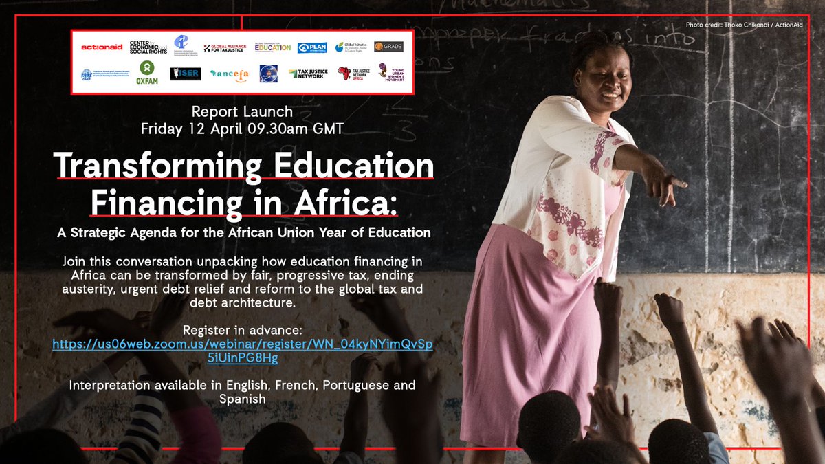 TJNA will join the @alliance_ed in the virtual launch and collective discussion of the report: Transforming Education Financing in Africa: A Strategic Agenda for the African Union Year of Education.

🗓️: 12th April 2024
⏰:  12:30 pm EAT

Read more 👉tjna.me/3TSIheT…