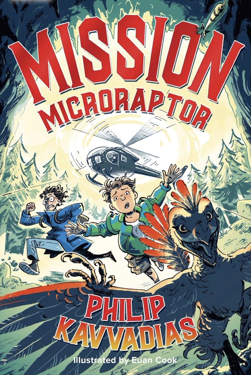 Happy book birthday to this tempestuous tornado of a book bursting into the world today! I was lucky enough to read an early copy & it is full of action & adventure but also humour & heart. Bon voyage to @PhilipKavvadias & his brilliant book 🦖🦖💚💚