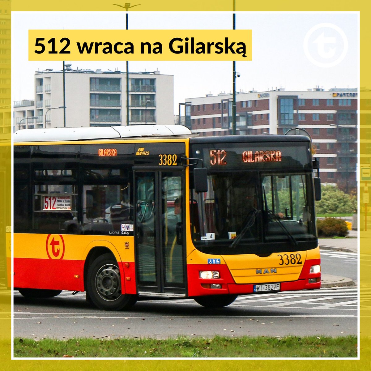 🚌 Dobra wiadomość dla mieszkańców #Zacisze. Od jutra 512 wraca na Gilarską. Nadal objazdem kursują #BUS linii 212 i N11.