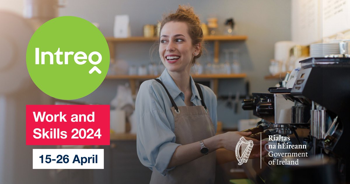 📢 Have you registered for Intreo Work and Skills 2024? 📆 #Recruitment events starting tomorrow Monday 15 April to 26 April 2024 ✍ Book now gov.ie/.../78085-work… #workandskills2024 #jobfairy @INOUIreland @ETBIreland