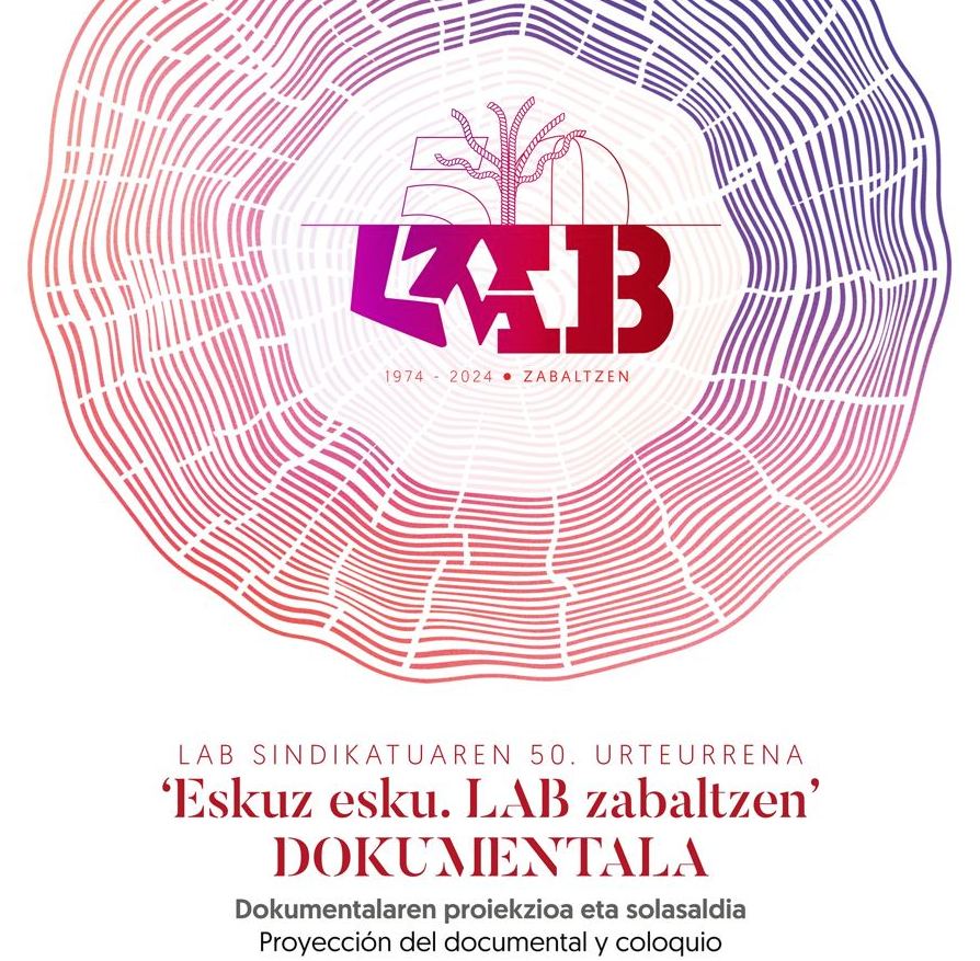 LABsindikatua's tweet image. 📽️ ‘Eskuz esku LAB zabaltzen’ dokumentalaren aurkezpenak eta solasaldiak eskualdeetan, 50. urteurreneko ekitaldien barruan

#zabaltzen 
#LABzabaltzen 
#LABek50 
#1974zabaltzen2024

🔗labur.eus/zU3wE