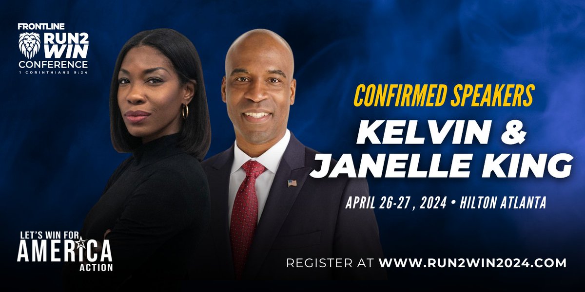Really excited to have my friends @IAM_JanelleK and @kelvinking4ga as speakers at our Conference. Register to hear what they have to say! Run2Win2024.com #gapol