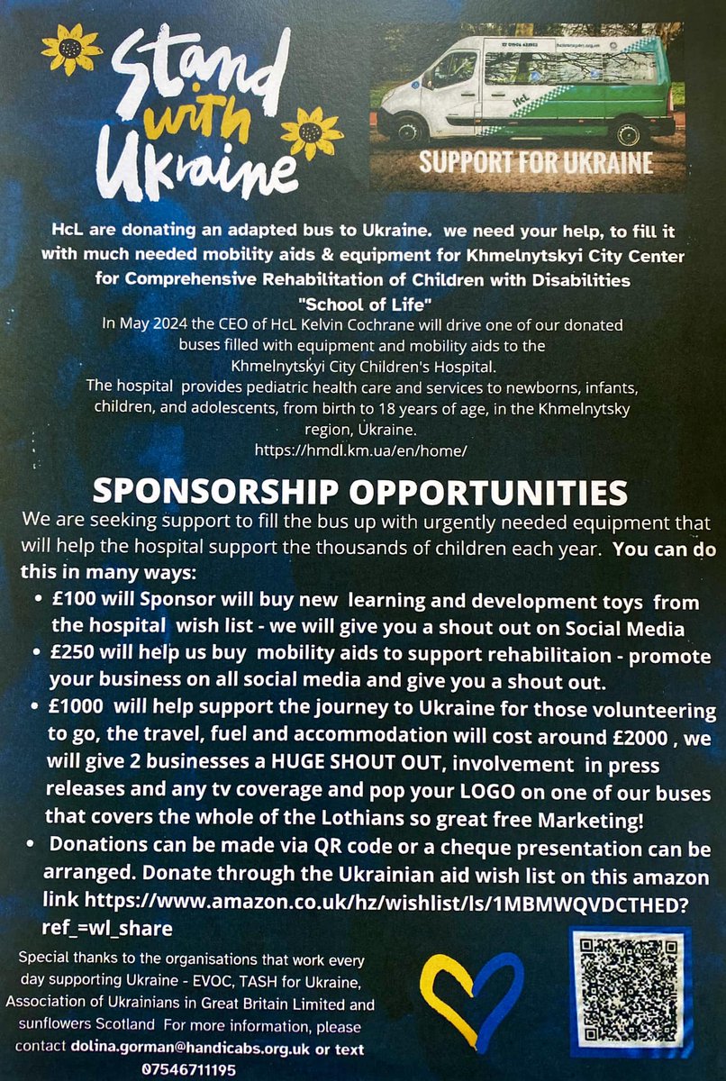 WE ARE DONATING A BUS to the Khmelnytskyi City Children's Hospital in the Ukraine 🇺🇦 🫶we need all businesses in the community to lend a hand 👊 Hello all, are you a local business looking to support a good cause? Do you work for a large company that gives back? contact below :)