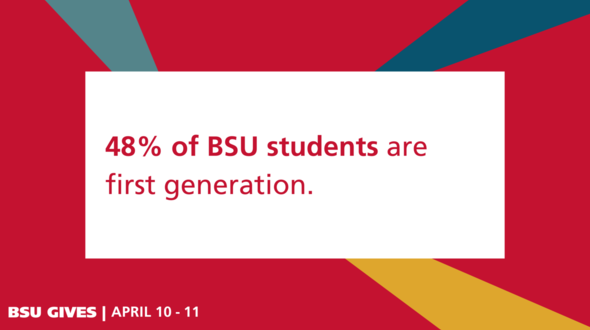 Together we are providing more opportunities - For Every Student. Make your gift — of any size — between 2 p.m. Wed. April 10 and 8:40 p.m. Thurs. April 11, and help to spread the word with your social network! #BSUGives fundraise.givesmart.com/vf/bsugives