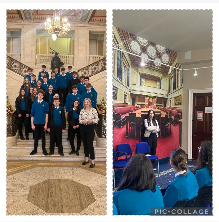 Many thanks to @Dun_an_ri students and staff (Ms Farrelly) for taking part in our programme today. Students debated the topic of voting age and met with @nbrogan087 and Emma Sheerin MLA.