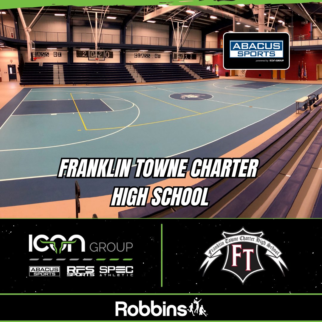 The light and dark blue @RobbinsSurfaces #Pulastic floor at Franklin Towne Charter School matches their brand identity perfectly 🏀🔥

Looking for sports flooring installation? Find your local sales rep for more info: team-icon.com/#find-a-sales-…

#WeBuildICONs #IconicRooms