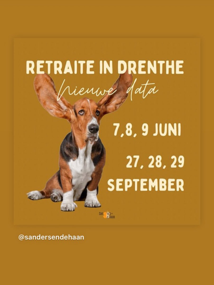 NIEUWE DATA 3-daags-retraite in #wittelte kijk voor meer info op: sandersendehaan.nl
