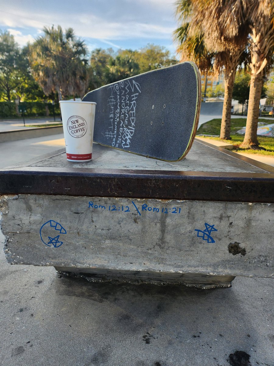 Much love to whoever blessed the ledge with Romans 12 : 12-21. Really needed those verses to study while having Church at Bro Bowl last Sunday. Hopefully, we can get @christianhosoi to do a sermon for @spottampa AM.