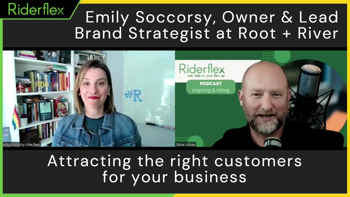 Emily Soccorsy, Owner & Lead Brand Strategist, Root + River | The Riderflex Podcast
youtu.be/ypePFPuwdvc
#RootAndRiver #SoulfulStrategy #AuthenticExpression #BrandJourney #CreativeLeadership #riderflexpodcast #careeradvice #entrepreneur #ColoradoRecruitingFirm