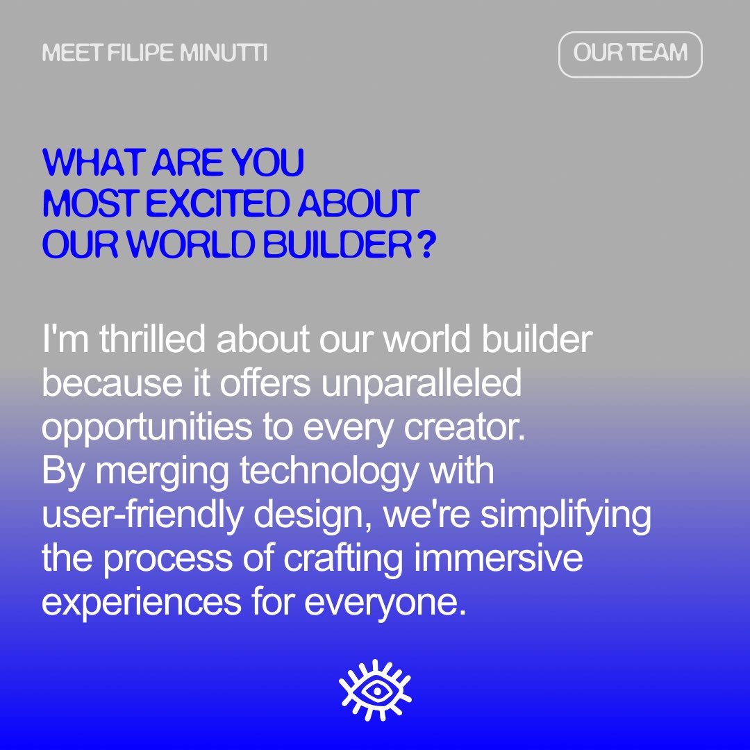 anitya_space's tweet image. Introducing Filipe, our Product Manager for the immersive experience builder at anitya! 

He's dedicated to making 3D creation accessible and efficient for all. 

Join Filipe and the anitya team as we empower creators worldwide! #anitya #3Dcreation