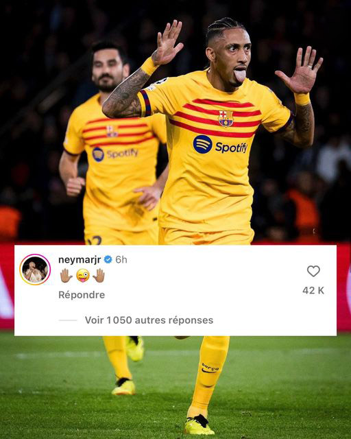 Quand Neymar trolle le PSG sur Instagram après sa défaite face au Barça ✋😜 🤚