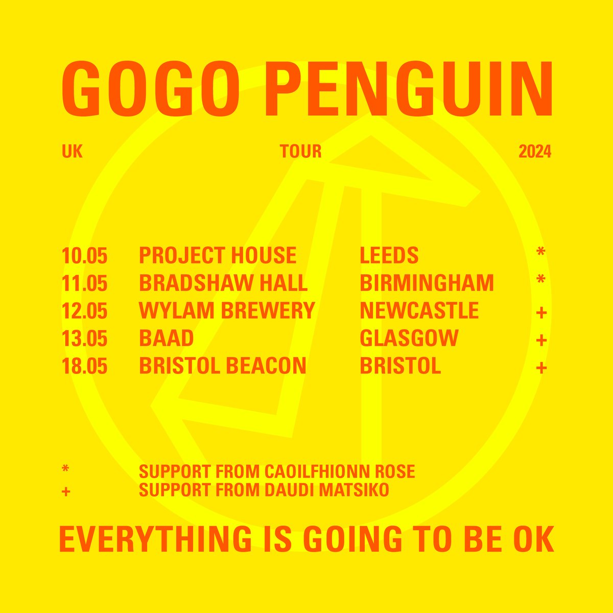Less than a month to go until our UK tour starts in Leeds! We're joined by our good friend @hellodaudi and Manchester-based singer-songwriter @keelinmusic as support on these dates. GGP x Tickets 👉 gogopenguin.co.uk