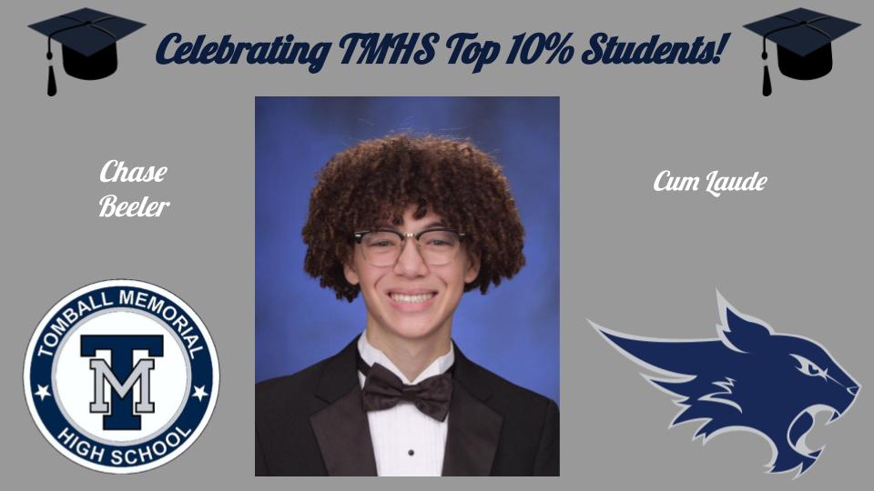 The Class of 2024 Graduation is quickly approaching and we are excited to recognize our Top 10% students between now and graduation! Today we want to celebrate Cum Laude Graduate Chase Beeler!