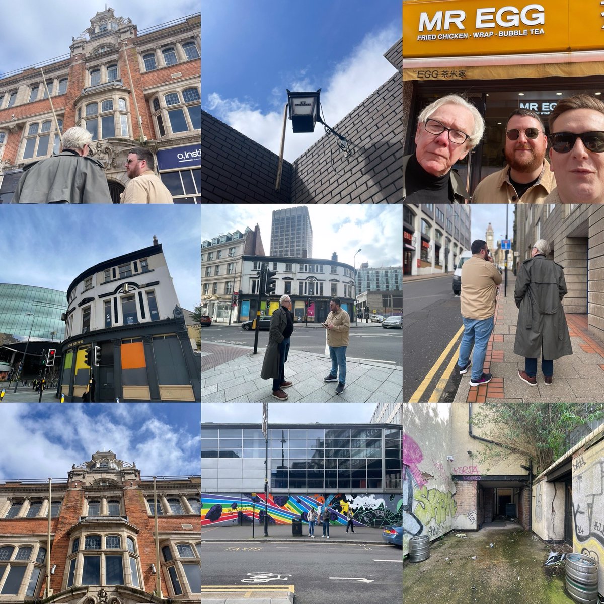 Superb morning of Birmingham music history geekery and research with industry titan @johnmostyn and music/travel journalist @richardpfranks, visiting sites of 2 Tone importance including The Golden Eagle, The Crown, The Locarno Ballroom, The Matador, The Mercat and The Institute