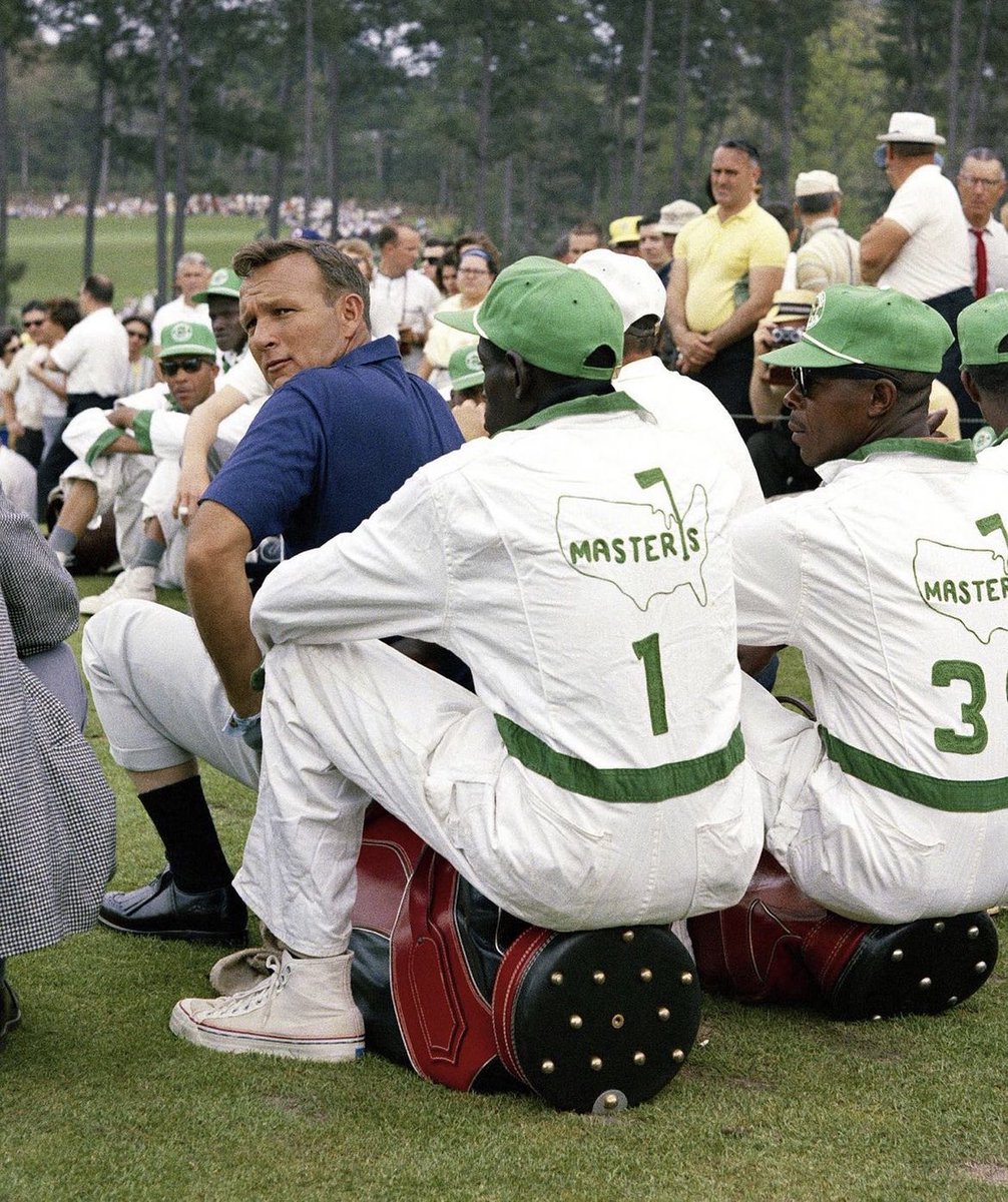 Good morning! Happy Masters Thursday, despite the rain in Augusta. #arnie #themasters