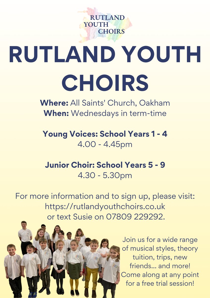 Our Open Session is tomorrow! Young Voices (School Years 1-4) from 4.00pm, and Junior Choir (School Years 5-9) from 4.30pm. Hope to see you there!