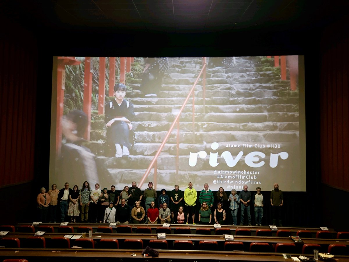 Can anyone do a time-loop film better than @YJunta? Our #AlamoFilmClub thinks not. After BEYOND THE INFINITE TWO MINUTES, we were super excited to support his newest, RIVER from @thirdwindow last night at @alamowinchester! A great crowd with plenty of laughts and delight!