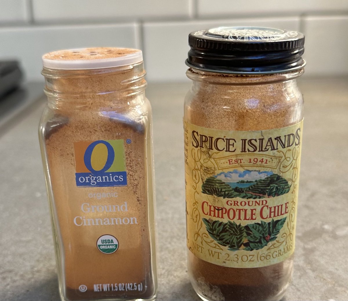 “Parent Lesson Number 57” — When racing around to get our kid’s breakfast and off to school, do not confuse “Chipotle Chile” for “Ground Cinnamon” when making Cinnamon Toast! The canisters may look the same, but the taste 👅 is decidedly different!!!🤪🤪🤪