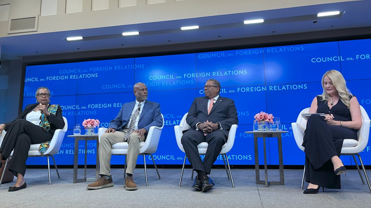 Joined @CFR_org to reinforce the dire need for international support for Haiti and discuss how we can elevate Haitian-led solutions to the current humanitarian crisis. Restoring security in Haiti to chart a path for free & fair elections represents a top U.S. priority. -BAN