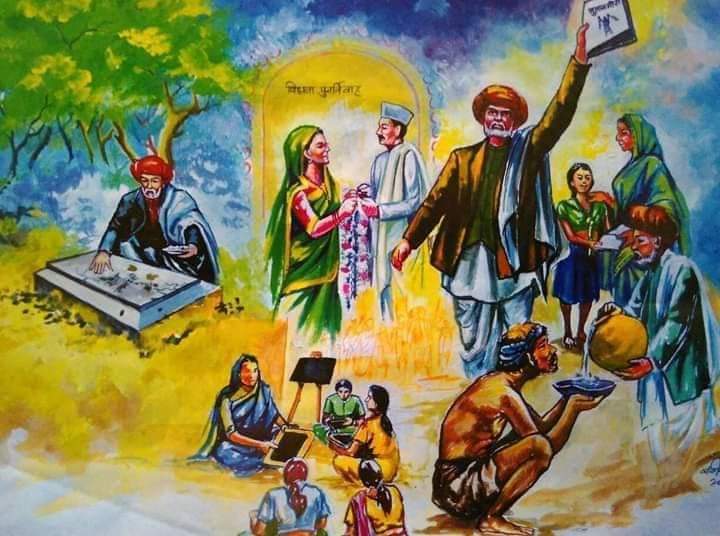आज 11 अप्रैल को भारत में तृतीय सामाजिक क्रांति के अग्रदूत राष्ट्रपिता #ज्योतिबा_फुले का जन्मदिन है। भारत में प्रथम सामाजिक क्रांति तथागत गौतम बुद्ध के नेतृत्व में हुई थी और दूसरी सामाजिक क्रांति मूलनिवासी बहुजन समाज में जन्मे संतों गुरुओं(रैदास, कबीर) ने मध्यकाल में किया था।