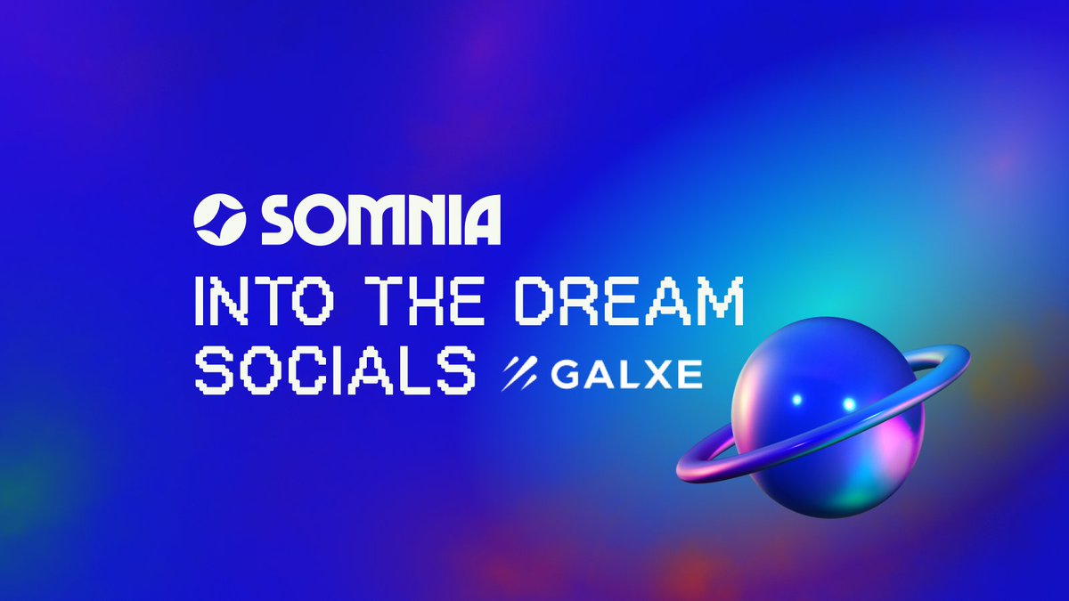 Join the celebration for #Somnia's launch with our Into the Dream - Socials @Galxe campaign! 🎉 Start earning points now 👉 app.galxe.com/quest/somnia/G…