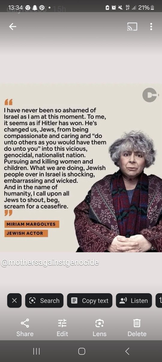 @DanaErlich Zionism is the national identity of the Jewish people @DanaErlich falsely claims, ignoring the thousands of Jewish people who disagree with it. I'll leave the last word to Miriam..