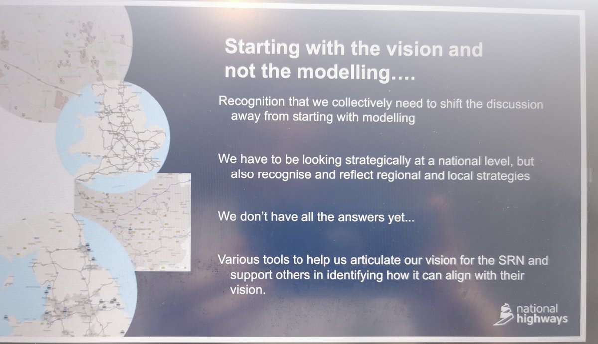 Encouraging to hear National Highways are openly stating they won't be starting with transport modelling for schemes, but instead using a 'Vision Led' approach