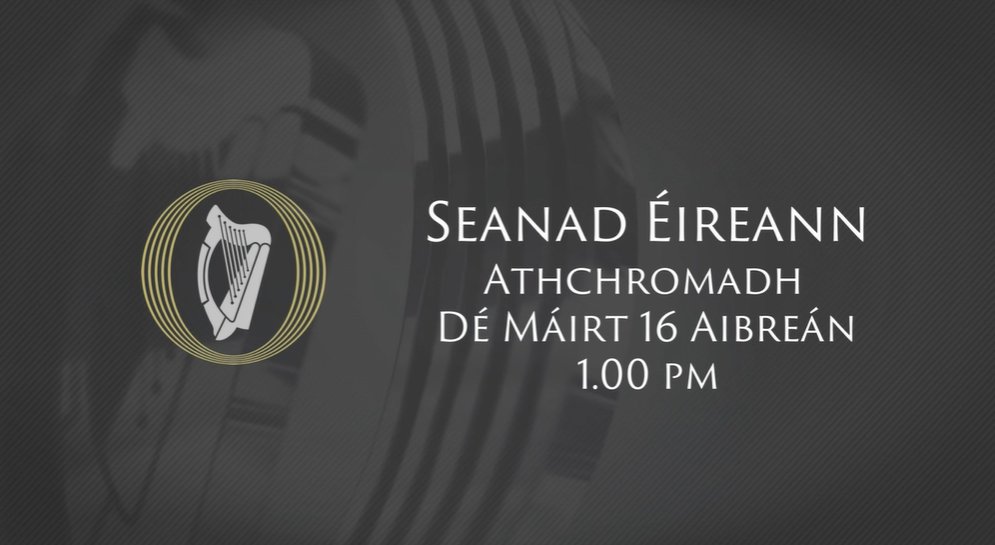 #Seanad Éireann has adjourned for this evening and will resume at 1 pm on Tuesday 16th April 2024 #SeeForYourself #FéachTúFéin