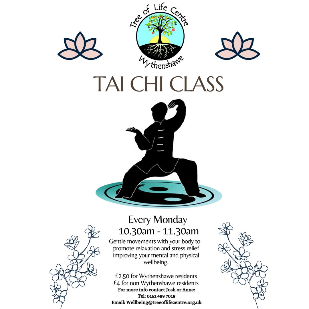 #Taichi #Class - #gentle #movement with your #body to promote #relaxation and #stress #relief improving your #mental #physical #wellbeing - come to the class every Monday at @Treeoflifecentr - more details on the leaflet