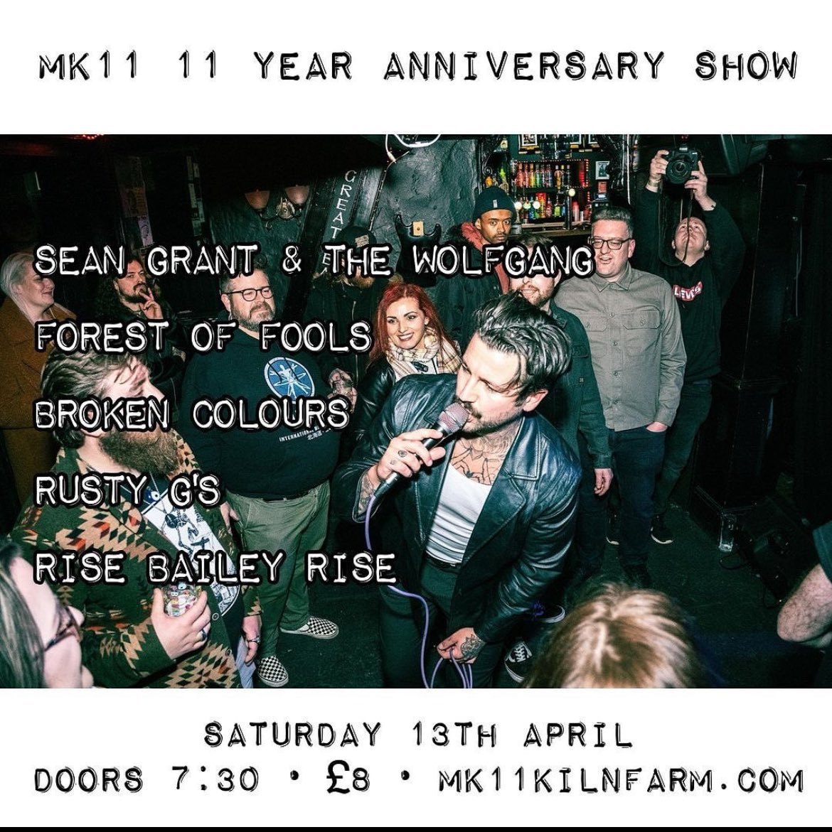 SATURDAY The Wolfgang @ <a href="/mk11livemusic/">MK11</a> *Ticket Link In Bio* w/ | <a href="/forestoffools/">forest of fools</a> | @brokencoloursband | Rusty G’s | <a href="/risebaileyrise/">Richard Patmore</a> #miltonkeynes #mk11 #gig #venue #livemusic #mk #alternative #rock
