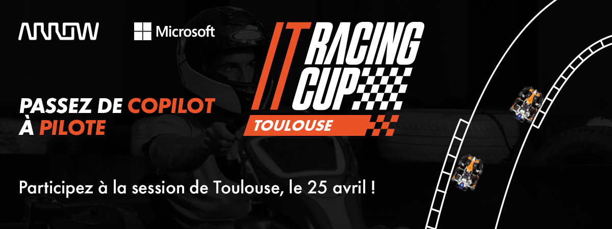 Nous sommes ravis d'annoncer que la saison de l'IT Racing Cup débutera avec un premier événement explosif à Toulouse, le 25 avril ! 🏎️ 
Rejoignez-nous pour une journée d'apprentissage intense et de courses palpitantes.🏆 

Inscrivez-vous : arw.li/6019wWE53