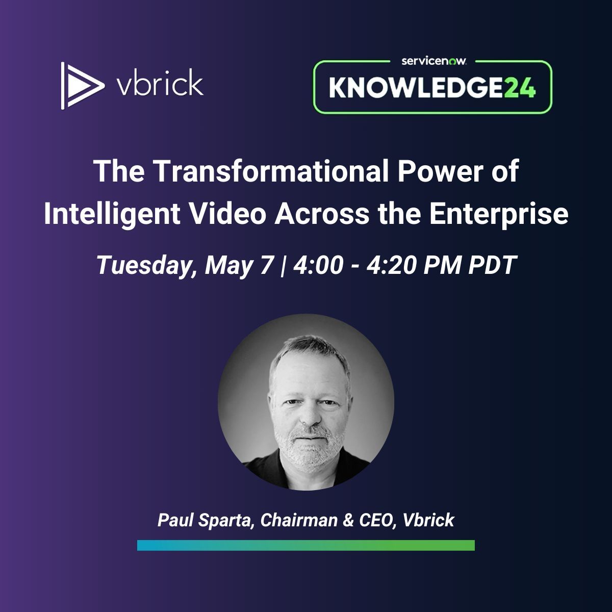 Harnessing the power of video is a strategic advantage. Join #Vbrick's @paulsparta for this #Know24 session to learn how AI-driven video can engage and mobilize teams, drive productivity, and fuel organizational transformation. buff.ly/4cPQKrY